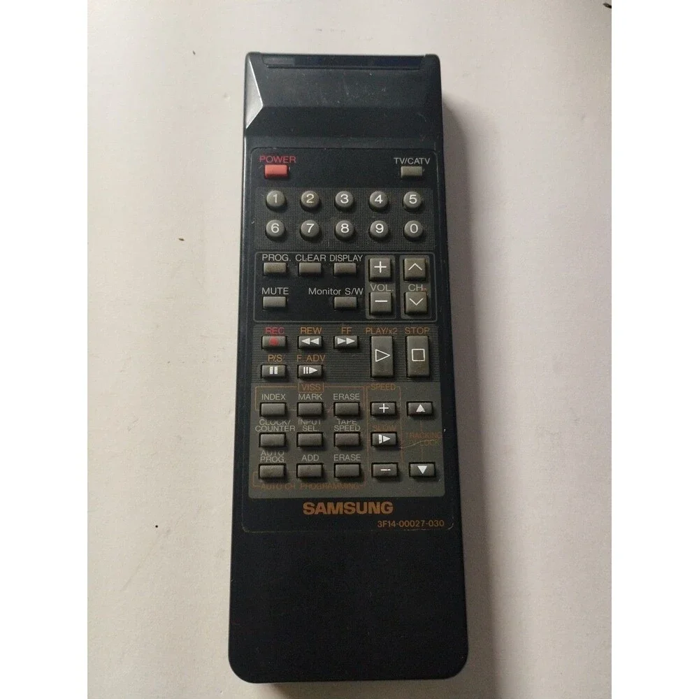 Samsung 3F14-00027-030 TV VCR Remote Control - Tested & Works